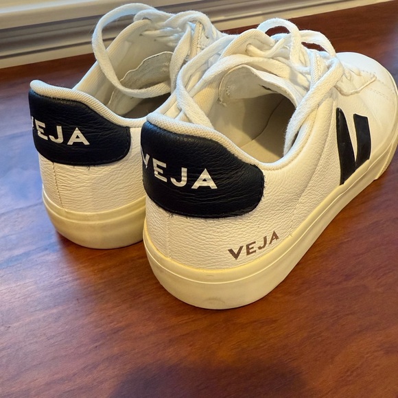 Veja Cream and Black Casual Sneakers - Picture 2 of 6